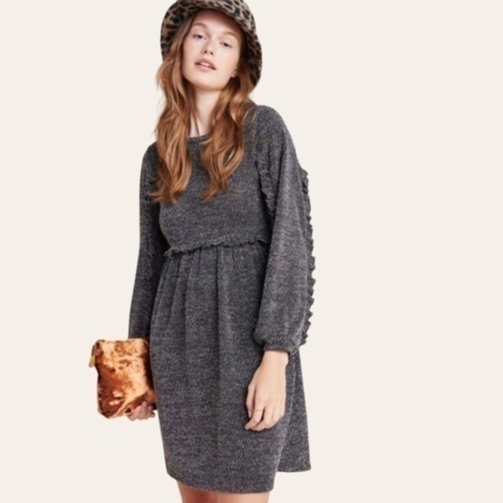 Anthro Ro & De Stella Ruffled Mini Dress